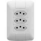 Placa 4x2+ 3 Tomadas 2P+T 20A/250V Branco