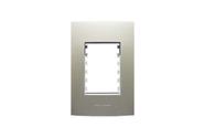 Placa 4X2 3MOD COM SUP INOVA PRO CLASS CHAMPAGNE - Alumbra