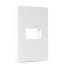 Placa 4x2 c/ Suporte 1 Posto Branco Infiniti Plus MarGirius