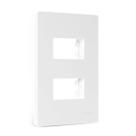 Placa 4x2 c/ Suporte 2 Postos Branco Infiniti Plus MarGirius