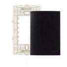 Placa 4x2 cega c/suporte ebony clean margirius