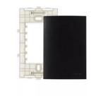 Placa 4x2 cega c/suporte ebony clean margirius