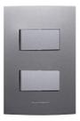 Placa 4x2 Com 2 Interruptores Simples Grafite Alumbra