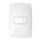 Placa 4x2 com furo 11mm de fios e cabos elétricos Home Blux Branca