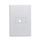 Placa 4x2 Com Saída Para Fio Branco Recta Gloss Blux