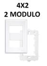 Placa 4x2 com suporte 02 modulos distantes 2886 evidence fame Placa 4x2 com suporte 02 modulos distantes 2886 evidence fame