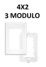 Placa 4x2 com suporte 03 modulos 2887 evidence fame Placa 4x2 com suporte 03 modulos 2887 evidence fame
