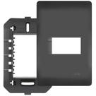 Placa 4x2 Com Suporte E 1 Módulo Horizontal Habitat Black - 4071 - Fame