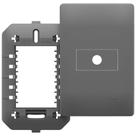 Placa 4x2 com Suporte Saida de Fio 10mm Habitat Onix 06445690 Fame Placa 4x2 Saida Fio Suporte C