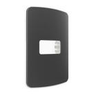 Placa 4x2 MarGirius 1 Posto com Suporte B3 Grafite