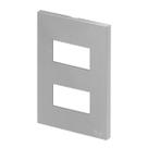 Placa 4x2 P/ 2 Módulo Separado Prata Recta Satin - B.lux