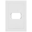 Placa 4x2 para 1 Módulo com Suporte Cinza Fosco - EKC-30000/37 - DICOMPEL