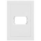 Placa 4x2 Para 1 Módulo com Suporte Cinza Fosco Ekc30000-37 Dicompel Placa 4x2 1 Furo com Supor Placa 4x2 Para 1 Módulo com Suporte Cinza Fosco Ekc30000-37 Dicompel Placa 4x2 1 Furo com Supor