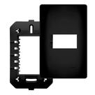 Placa 4x2 para 1 Módulo com Suporte Habitat Black - Fame Placa 4x2 para 1 Módulo com Suporte Habitat Black - Fame