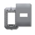 Placa 4x2 Para 1 Modulo Com Suporte Linha Habitat Onix - Fame