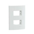 Placa 4X2 Para 2 Módulo+ Suporte Branco Lunare Up Schneider