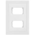 Placa 4x2 Para 2 Módulos com Suporte Cinza Fosco Ekc30000-38 Dicompel Placa 4x2 2 Modelos com S