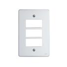 Placa 4x2 para 3 Postos Equille Branca - WEG
