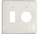 Placa 4x4 1 Tecla 1 Posto Redondo/Furo - Radial Pollar