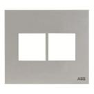 Placa 4x4 2 - 2 Postos Prata Zenit Abb Placa 4x4 2 - 2 Postos Prata Zenit Abb