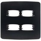 Placa 4x4 2+2 Postos+Suporte 85697-Alumbra Gracia Maxx Black Placa 4x4 2+2 Postos+Suporte 85697-Alumbra Gracia Maxx Black