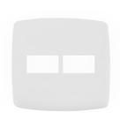 Placa 4x4 2 Modulos com Suporte Branco - DC-8100/41 - DICOMPEL Placa 4x4 2 Modulos com Suporte Branco - DC-8100/41 - DICOMPEL