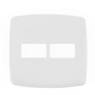 Placa 4x4 2 Modulos Com Suporte Branco - Dc-8100-41 - Dicompel