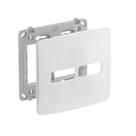Placa 4x4 2 posições branco + suporte composé - weg