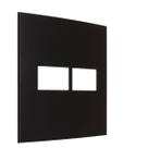 Placa 4x4 2 Posto Preta Fosca Clean Margirius