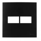 Placa 4x4 2 postos c/ suporte ebony clean margirius