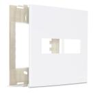 Placa 4x4 2 Postos com Suporte Branco Sleek Margirius