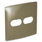 Placa 4x4 2 postos Nereya Pial Legrand malt gloss 663415 Placa 4x4 2 postos Nereya Pial Legrand malt gloss 663415