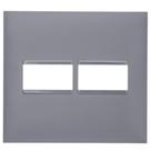 Placa 4x4 2 postos Pial Plus+ Legrand cinza acetinado 618511cz