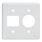 Placa 4x4 2 Tecla 1 Posto Redondo - Radial Pollar