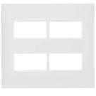 Placa 4x4 4 Postos Separados Pial Plus+ Legrand Branco 618514BC