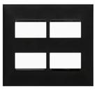 Placa 4x4 4 Postos Separados Pial Plus+ Legrand Preto 618514PT