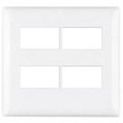 Placa 4x4 4 postos Thesi Bticino M9P4 branco
