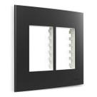 Placa 4x4 6 Postos c/ Suporte Grafite Sleek Colors Margirius
