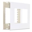 Placa 4x4 6 Postos com Suporte Branco Sleek