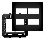 Placa 4x4 C Suporte 4 Módulos Preto Fosco Habitat Black Fame Placa 4x4 C Suporte 4 Módulos Preto Fosco Habitat Black Fame