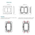Placa 4x4 cega liz branca tramontina 57106021