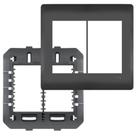 Placa 4x4 com Suporte e 6 Módulos Habitat Black - 4080 - FAME Placa 4x4 com Suporte e 6 Módulos Habitat Black - 4080 - FAME