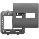 Placa 4x4 Com Suporte Para 2 Módulos Habitat Onix - 06445740 - Fame Placa 4x4 Com Suporte Para 2 Módulos Habitat Onix - 06445740 - Fame