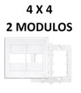 PLACA 4x4 COM SUPORTE PARA 2 MÓDULOS HORIZONTAIS 2891 EVIDENCE FAME PLACA 4x4 COM SUPORTE PARA 2 MÓDULOS HORIZONTAIS 2891 EVIDENCE FAME