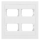 Placa 4x4 para 4 Módulos com Suporte Cinza Fosco - EKC-30000/42 - DICOMPEL