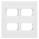 Placa 4x4 Para 4 Módulos com Suporte Cinza Fosco Ekc30000-42 Dicompel Placa 4x4 4 Módulos com S