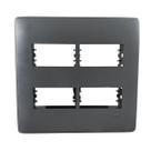 Placa 4x4 Para 4 Modulos Com Suporte Linha Habitat Onix - Fame