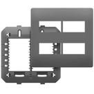 Placa 4x4 para 4 Módulos Distanciados Habitat Onix 06445750 Preto Fame Brasil