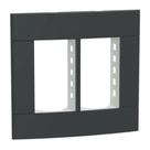 Placa 6 mód 4x4+ Suporte Grafite Fosco Lunare Up Schneider