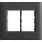 Placa 6 Postos 4x4 Tramontina Giz Preta Soft Touch com Suporte Placa 6 Postos 4x4 Tramontina Giz Preta Soft Touch com Suporte